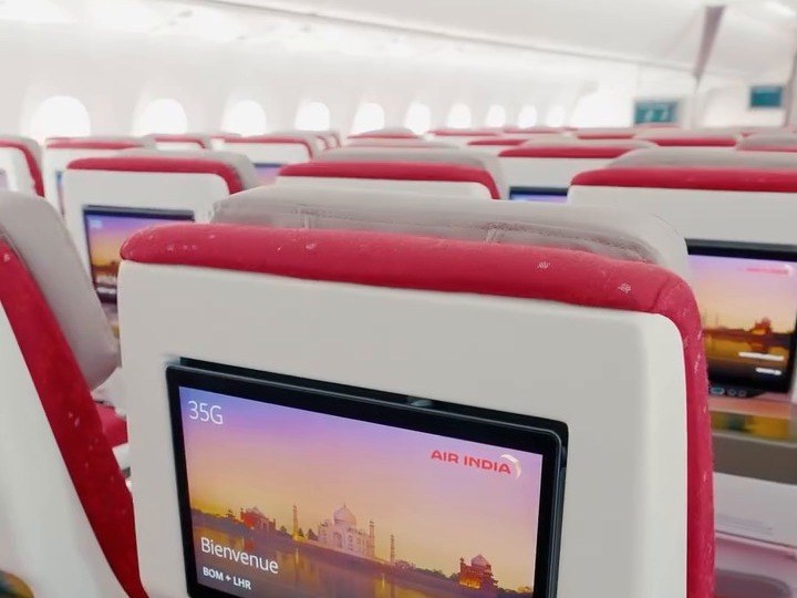 Air India's new Economy cabin with 4K screens
